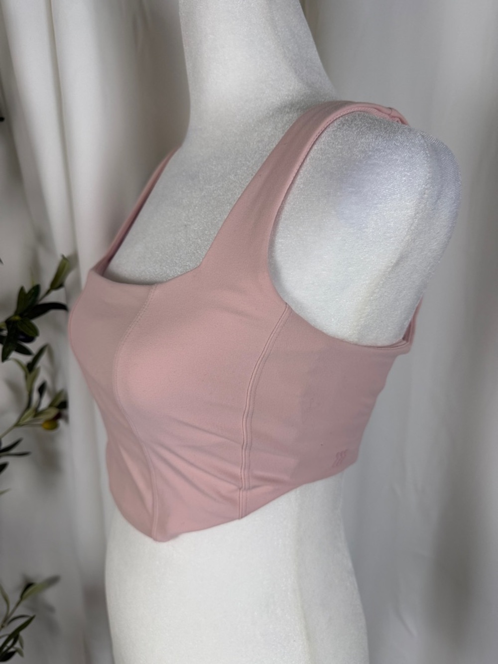 all in motion Blush Pink Square-Neck Cropw Tank or Sports Bra Sz S (A1) - Picture 2 of 8
